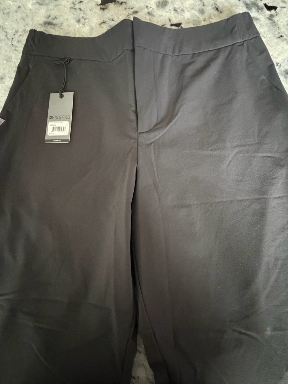 Figs Pro Black Tagged Skinny Scrub Trousers
